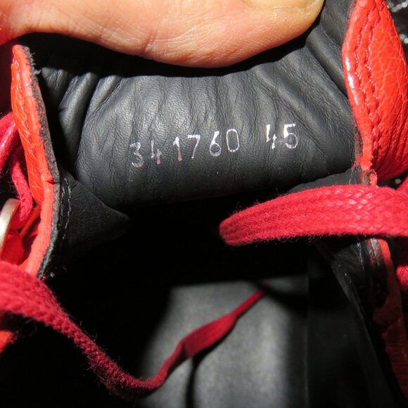 BALENCIAGA ARENA HIGH TOP SNEAKERS SIZE 45 US 12 IN VIBRANT RED - Picture 10 of 10